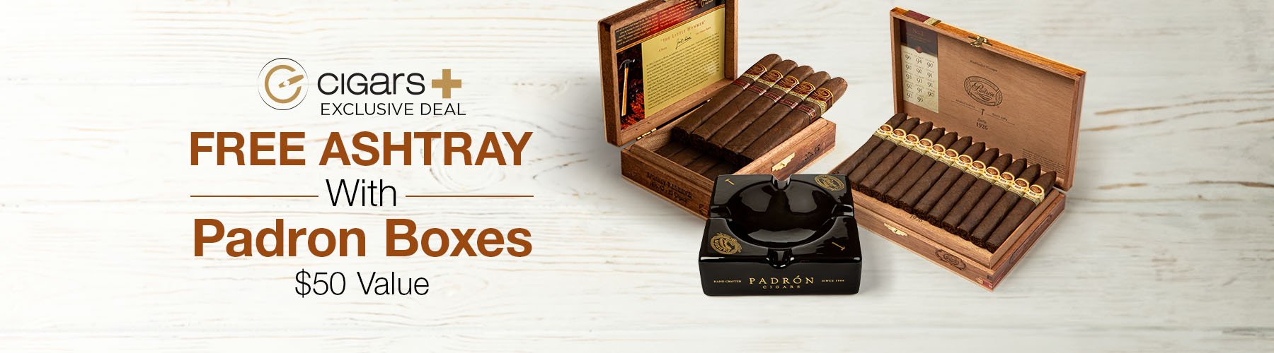 Free ashtray with Padron boxes! $50.00 value