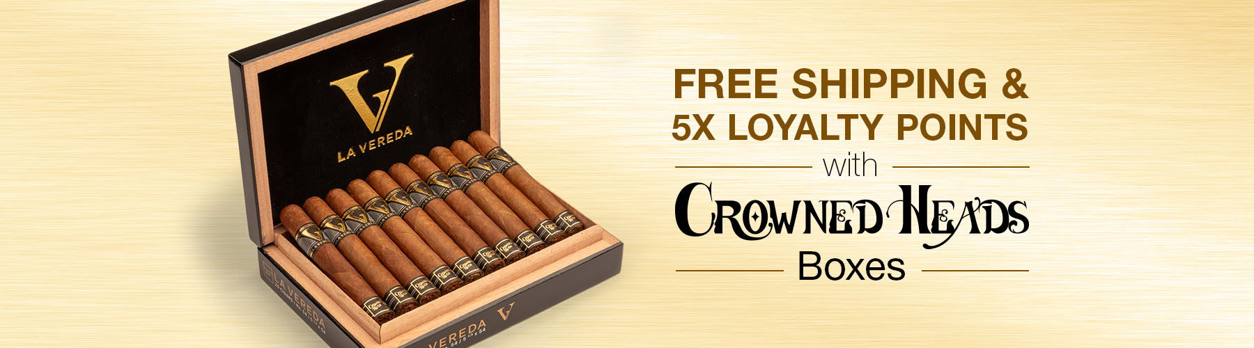 Free Shipping & 5X Loyalty Points with Crowned Heads boxes!