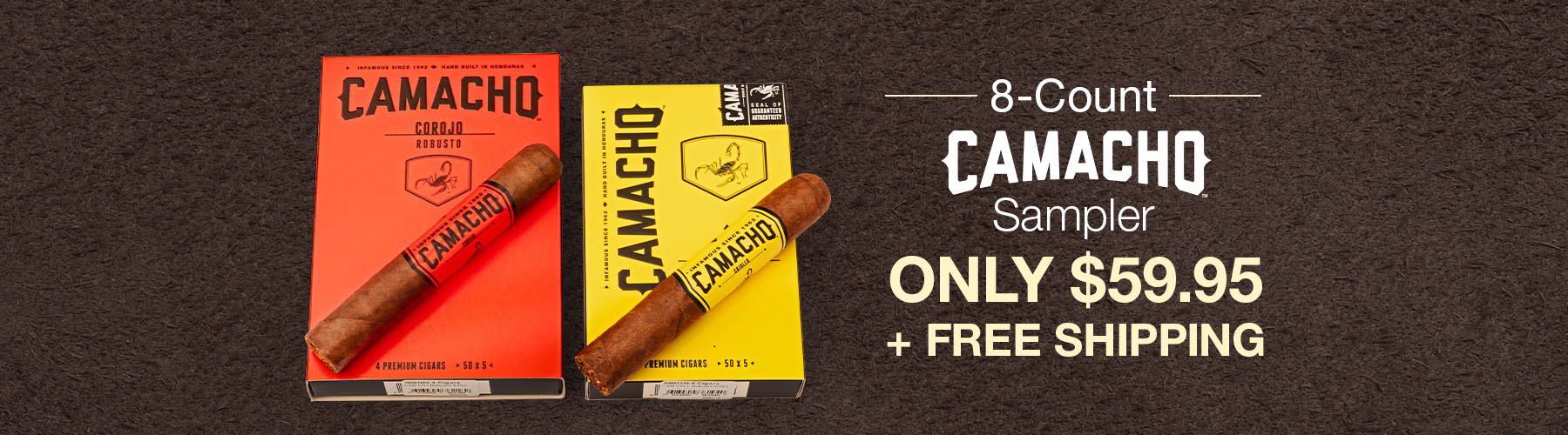 8-Count Camacho Sampler $59.95 + free shipping!