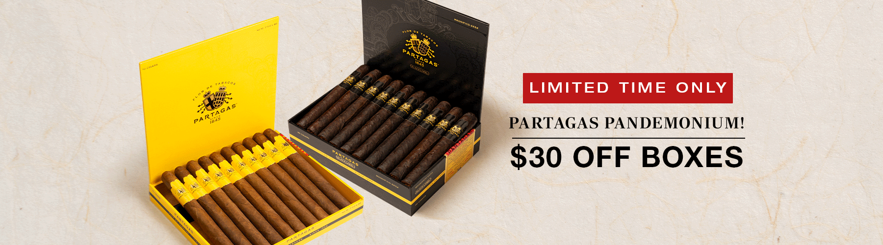 Partagas Pandemonium - $30 off (cigars.com price) boxes of Partagas