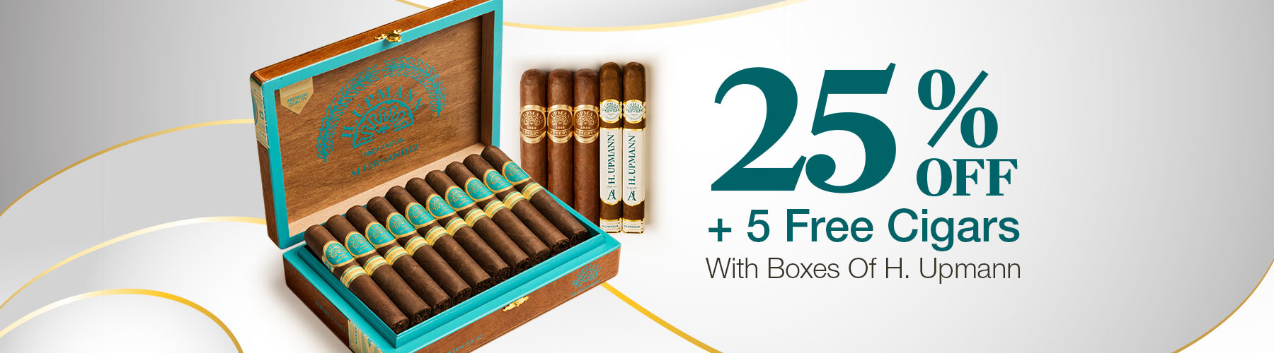 25% off (cigars.com price) Boxes of H. Upmann + 5 free cigars