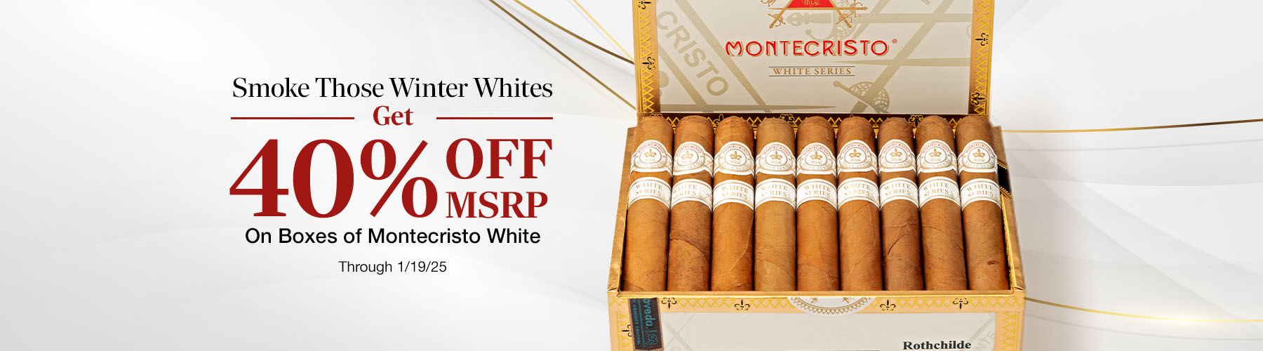 Take 40% off Boxes of Montecristo White