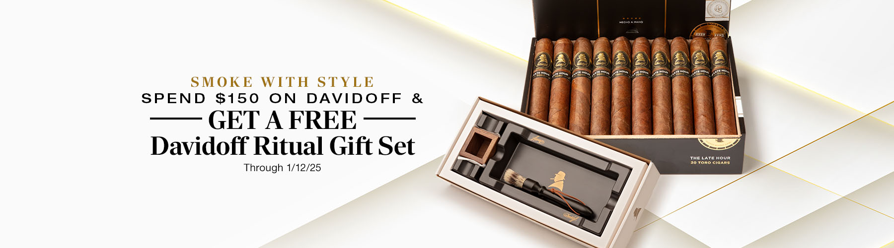 Spend $150 on Davidoff and receive a free Davidoff Ritual Set