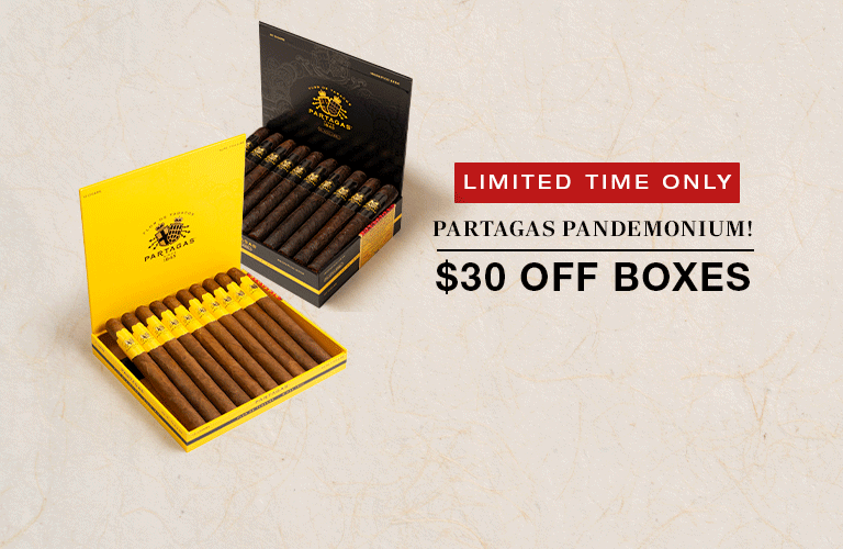 $30 Off Partagas Boxes